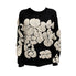 Ciebon Emilia Abstract 3D Puff Sweater - Black - Bonton
