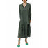  Ciebon Zamara Tie Neck Long Sleeve Tier Maxi Dress - Black Multi - Bonton