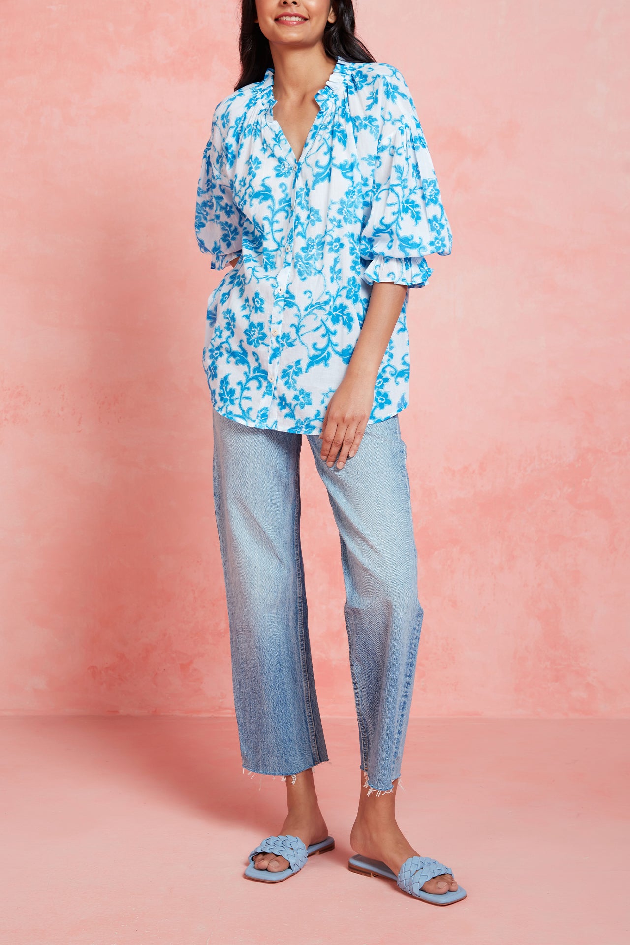 Rachel Blue Juliet Shirt - Blue Juliet - Bonton