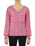  Miss Selen Floral Button Front Top - Rose - Bonton