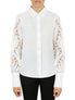  Miss Selen Cutout Sleeve Button Down - White - Bonton
