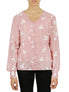  Miss Selen Floral V Button Down - Rose - Bonton