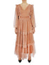  Miss Selen Belted Lace Dress - Brown - Bonton