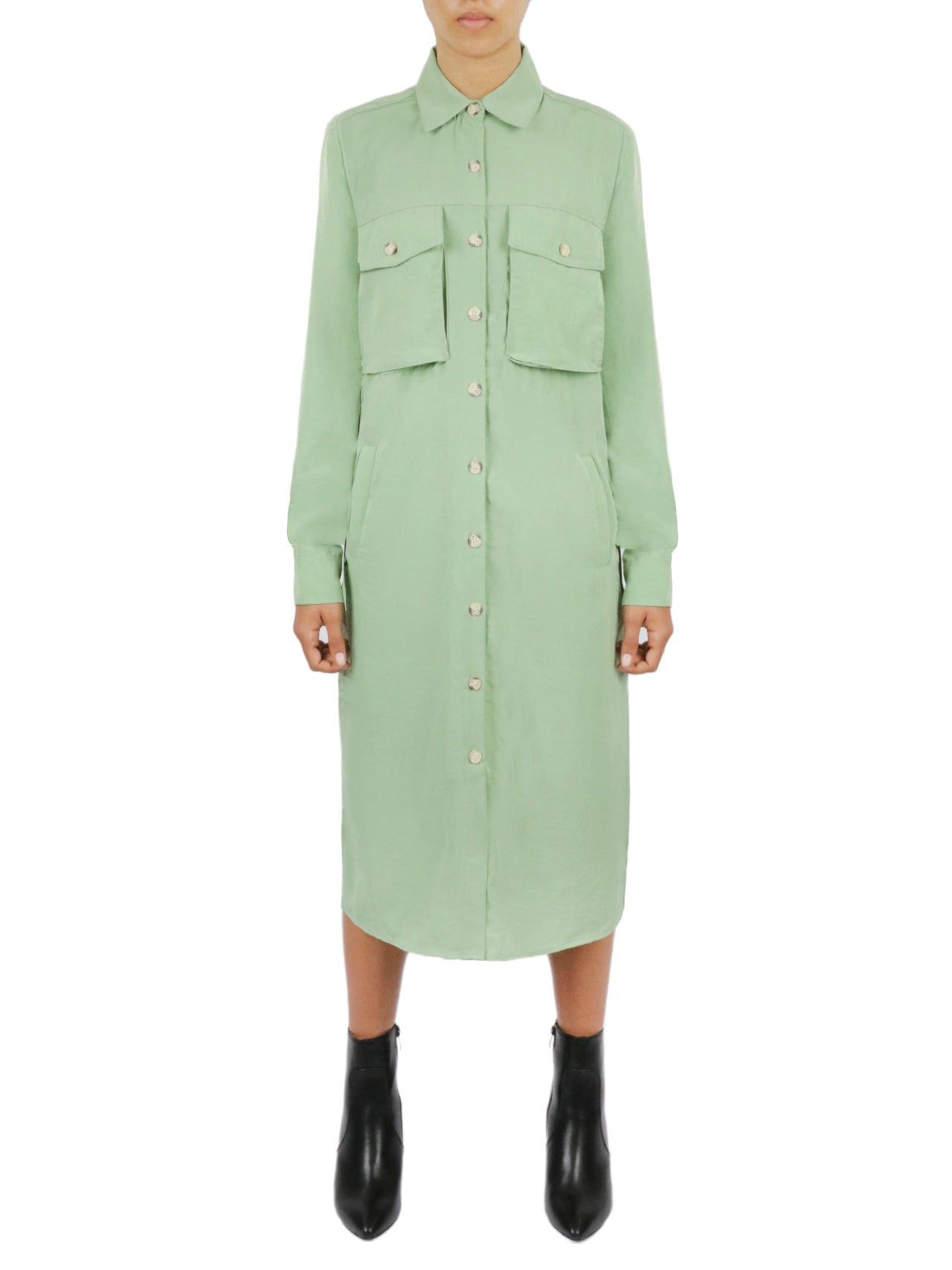  Miss Selen Long Shirt Dress - Mint - Bonton