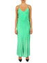  Cream & Rouge Tonal Patterned Charmeuse Dress - Green - Bonton