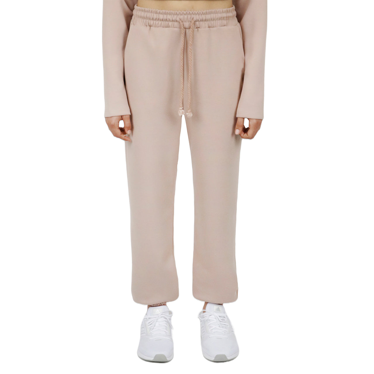  Cream & Rouge Drawstring Joggers - Beige - Bonton