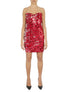  Cream & Rouge Sweetheart Sequin Dress - Red - Bonton