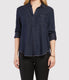   Velvet Heart Riley Rolled Tab Sleeve Button Down Shirt Double Chest Pockets - Overdye Indigo - Bonton