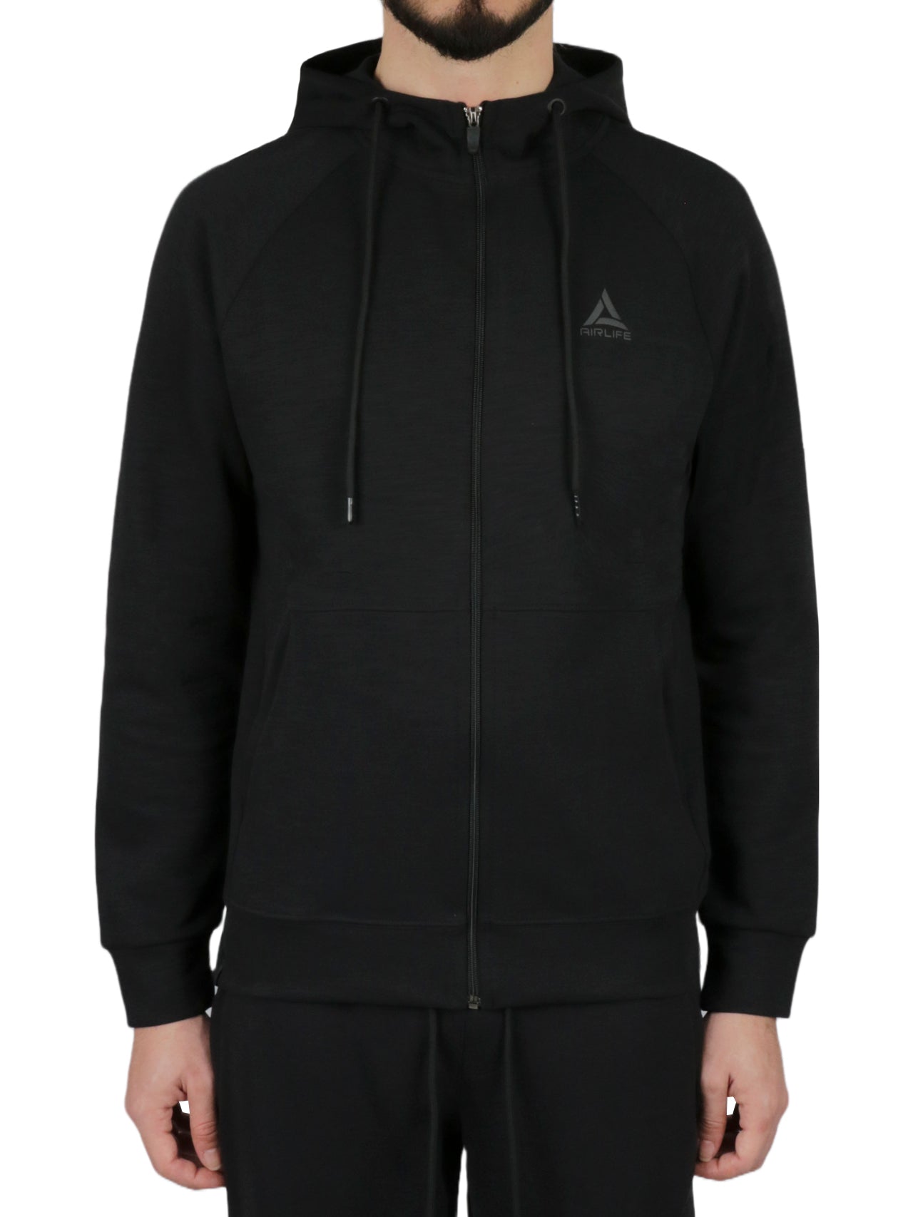  Air Life Zipper Mockneck Sweatshirt - Black - Bonton