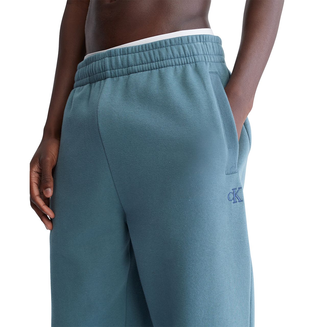  Calvin Klein Archive Logo Fleece Jogger - Heroic Grey Heather - Bonton