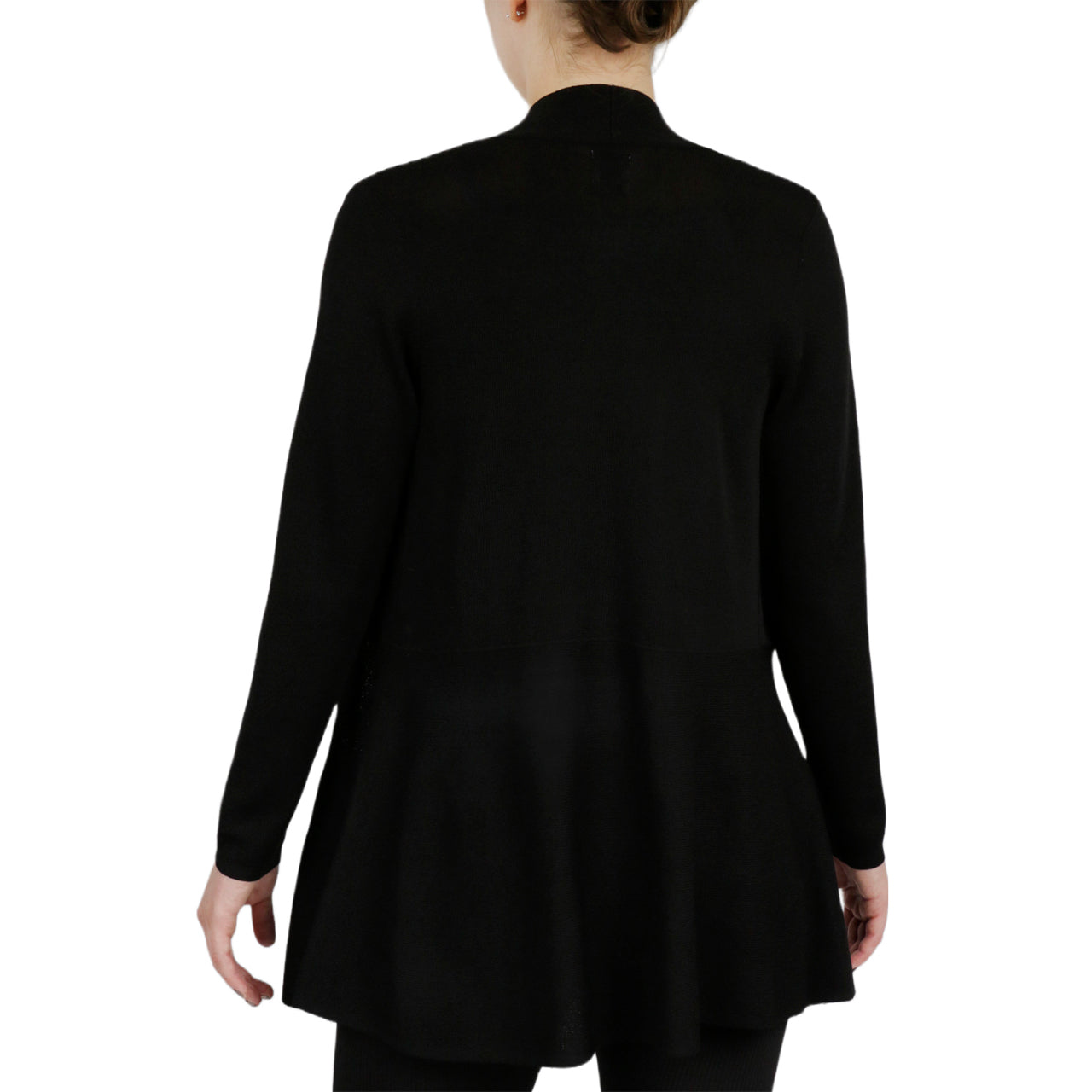  Anne Klein Long With Waist Trim  Cardigan - Black - Bonton