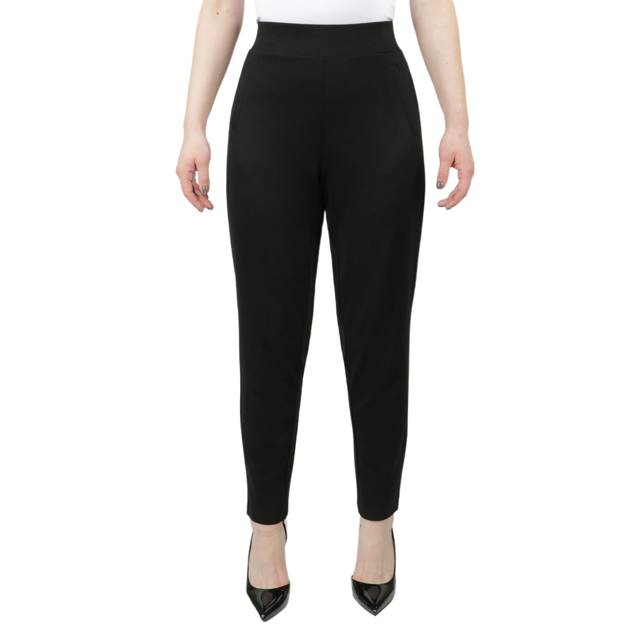  Anne Klein Pull On Light Weight Serenity Knit Jogger - Black - Bonton
