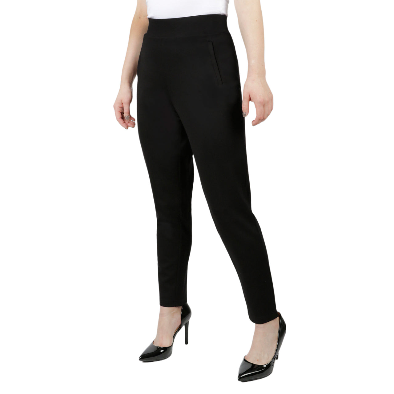  Anne Klein Pull On Light Weight Serenity Knit Jogger - Black - Bonton