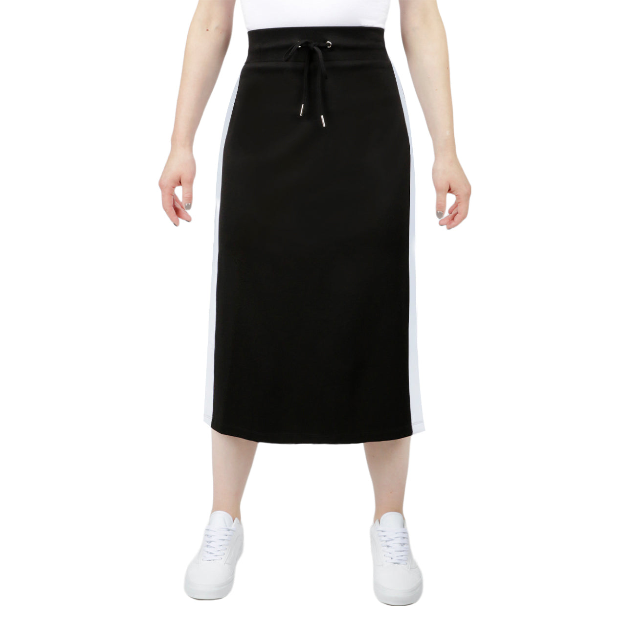  Anne Klein Pull On Side Tape Skimmer Skirt - Black - Bonton