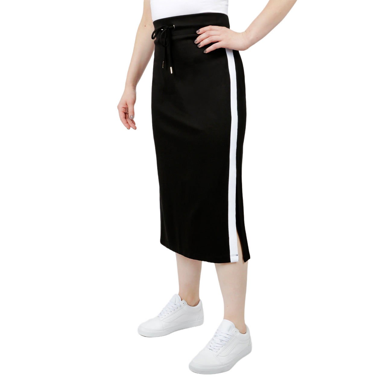  Anne Klein Pull On Side Tape Skimmer Skirt - Black - Bonton