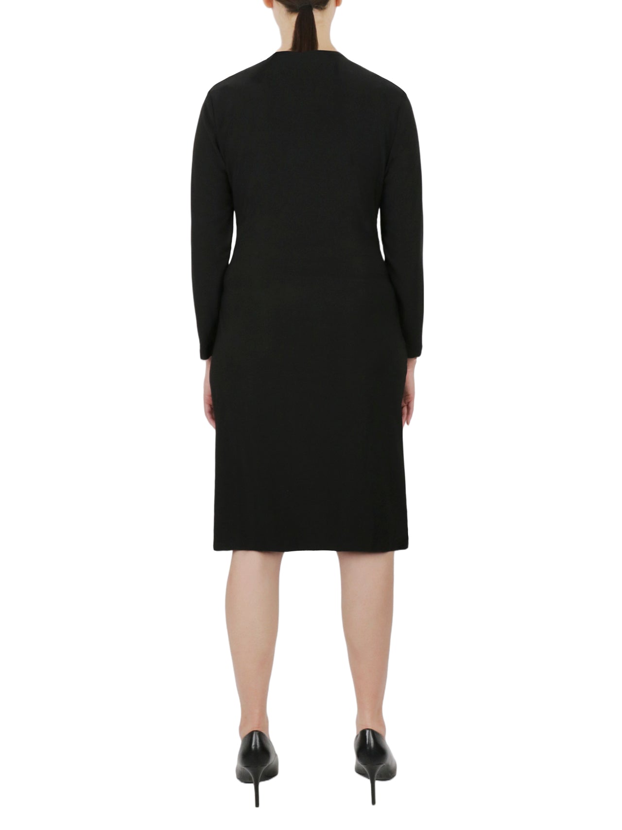  Anne Klein Solidarity Wrap Dress - Black - Bonton