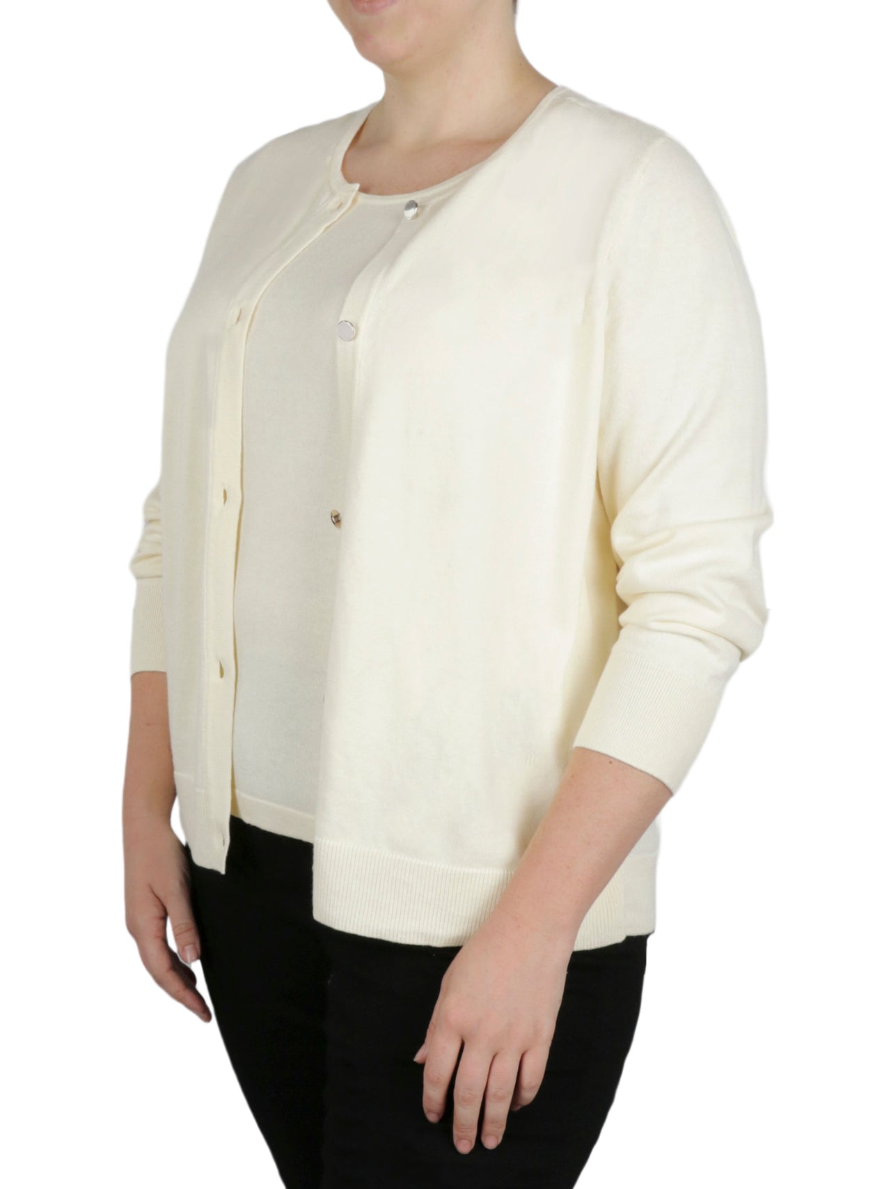  Anne Klein Plus Size Sweater Set - Anne White - Bonton