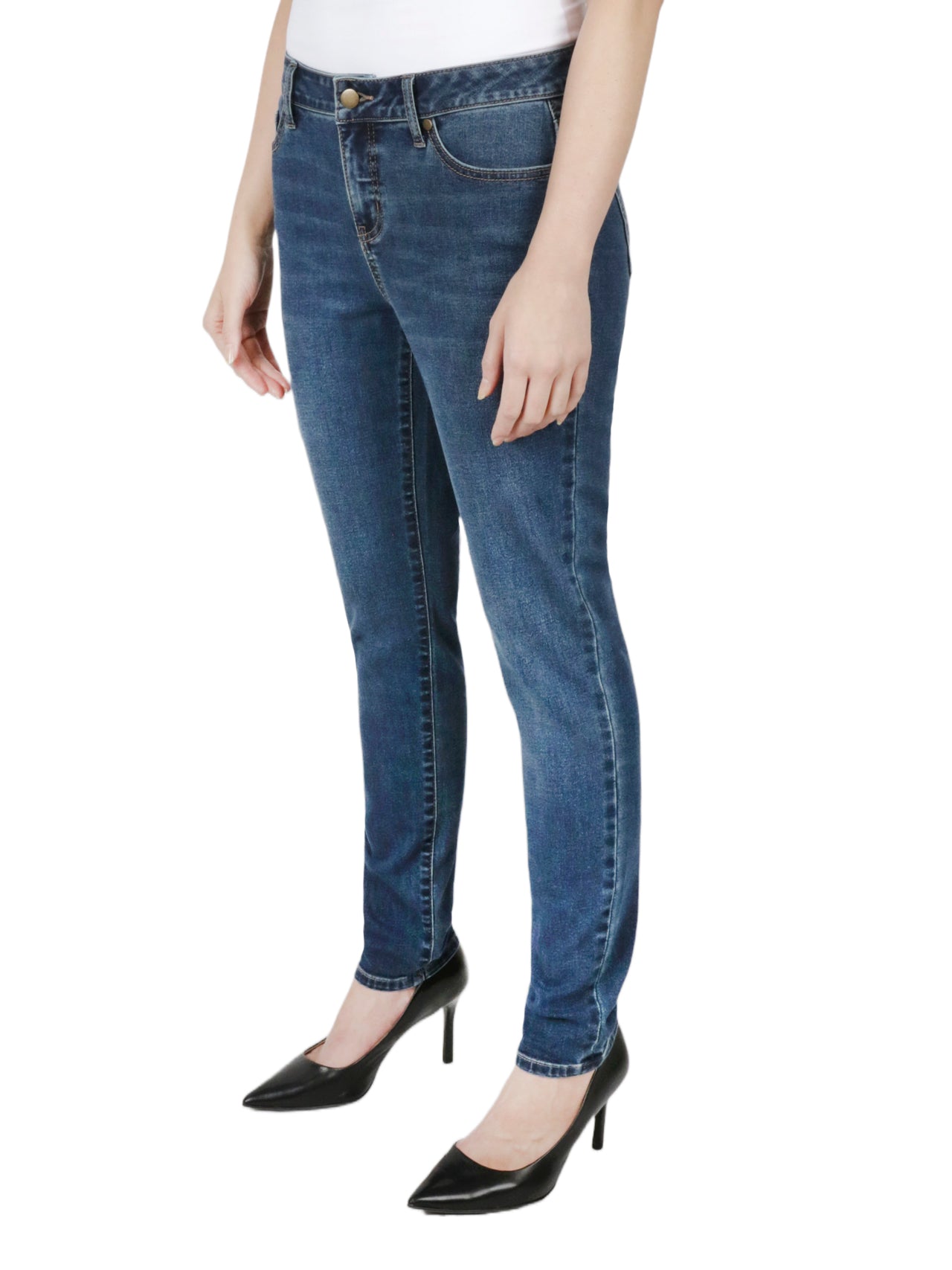  Relativity Missy 5 Pocket Skinny Jeans - Black - Bonton