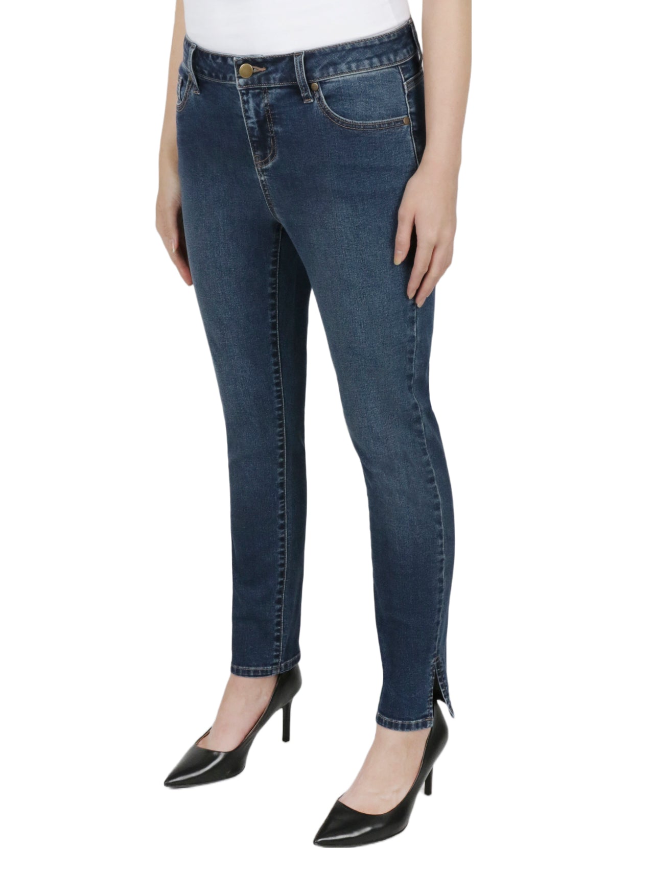  Relativity Missy Ankle Jeans - Dark Wash - Bonton