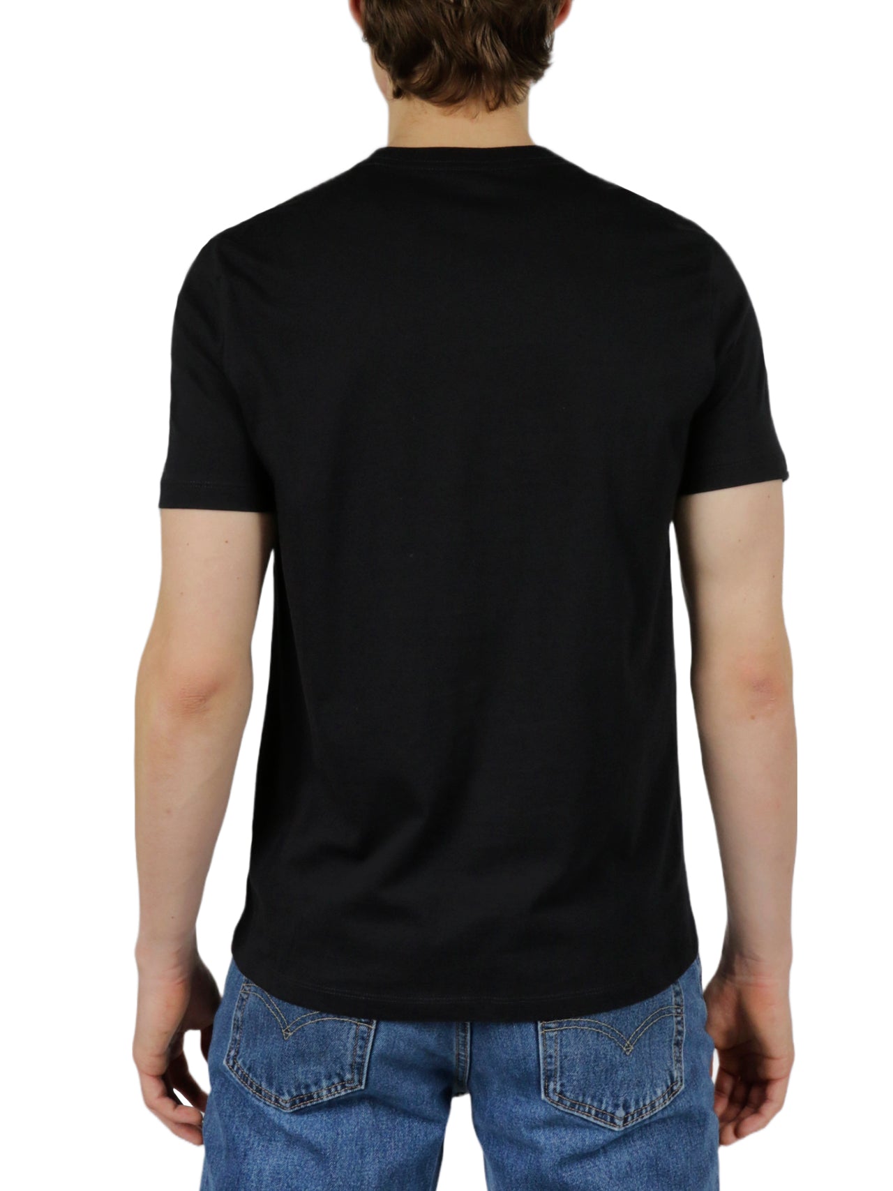  Calvin Klein Short Sleeves Gold/Silver Metallic Monogram Tee - Black - Bonton