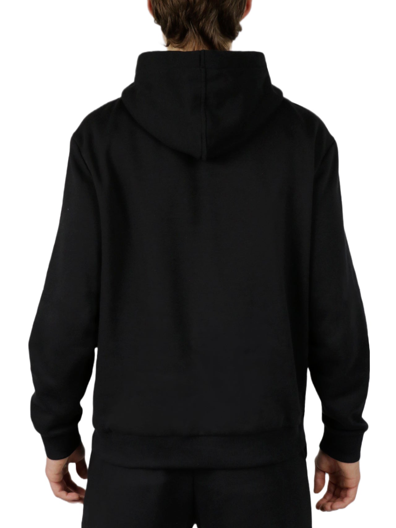  Calvin Klein Long Sleeves Monogram Fleece Hoodie - Bottom Sea Gree - Bonton