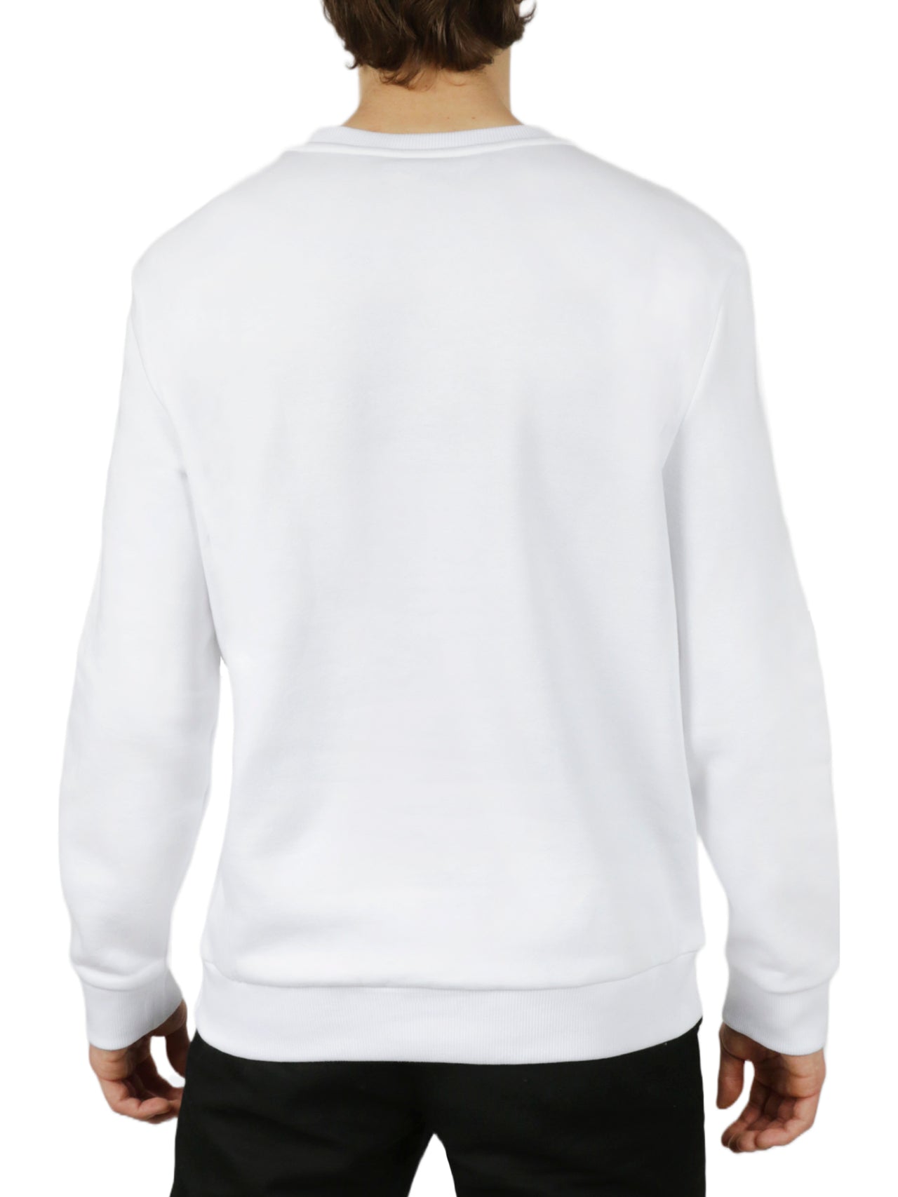  Calvin Klein Long Sleeves Monogram Sweatshirt - Brilliant White - Bonton