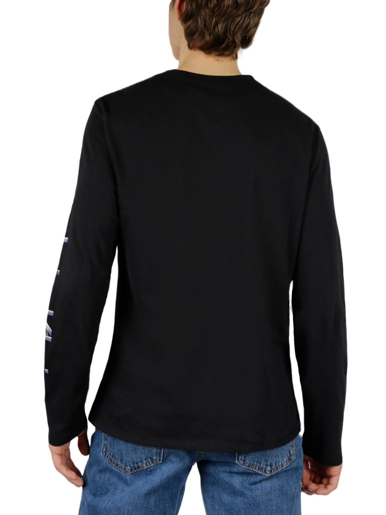  Calvin Klein Long Sleeves Vertical Retro Tee - Black Beauty - Bonton