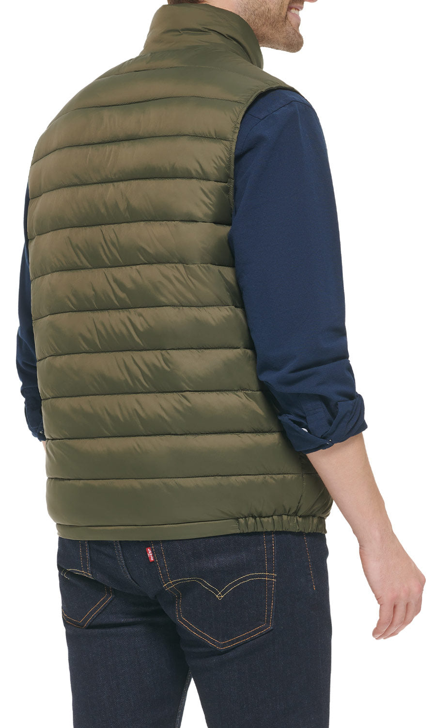  Cole Haan Men's Puffer Vest with Zipper Front - Black - Bonton