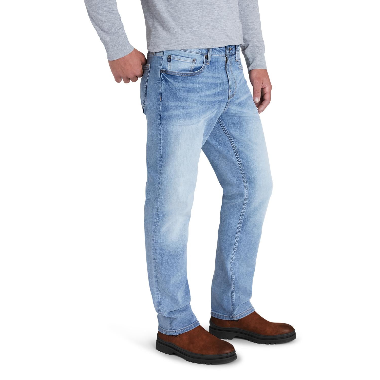  Chaps Chaps Men's 5-Pocket Denim Regular Fit - Armour Wash - Bonton