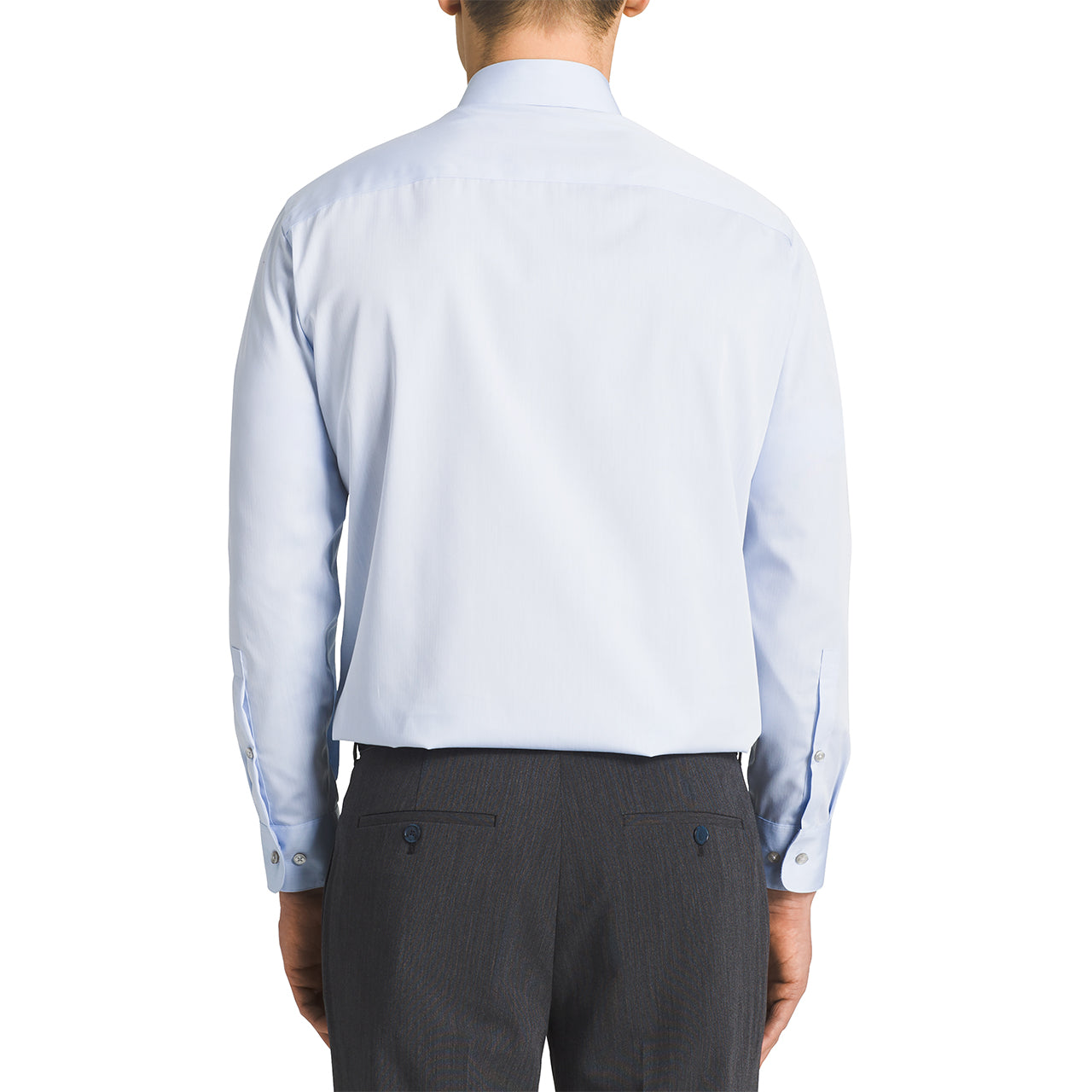  Calvin Klein Calvin Klein Steel Regular Fit Non Iron Broadcloth Solid Dress Shirt - Smoke - Bonton