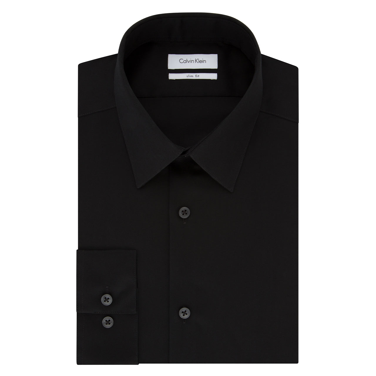  Calvin Klein Calvin Klein Slim Fit Non Iron Twill Solid Shirt - White - Bonton