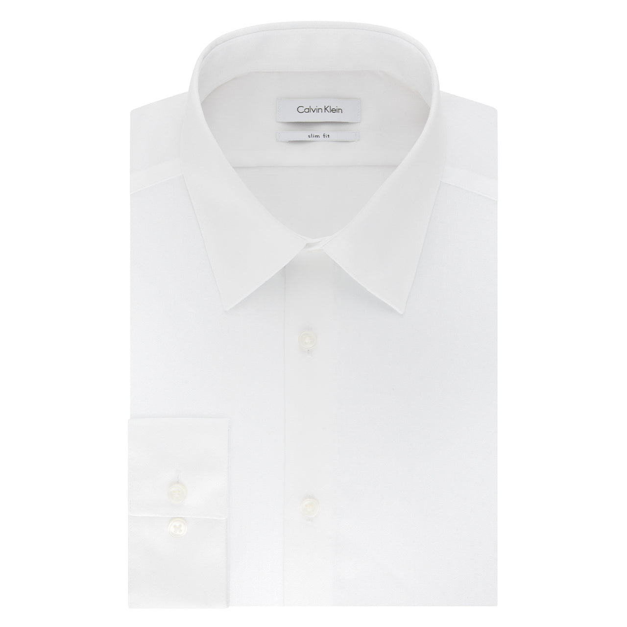  Calvin Klein Calvin Klein Slim Fit Non Iron Twill Solid Shirt - Black - Bonton