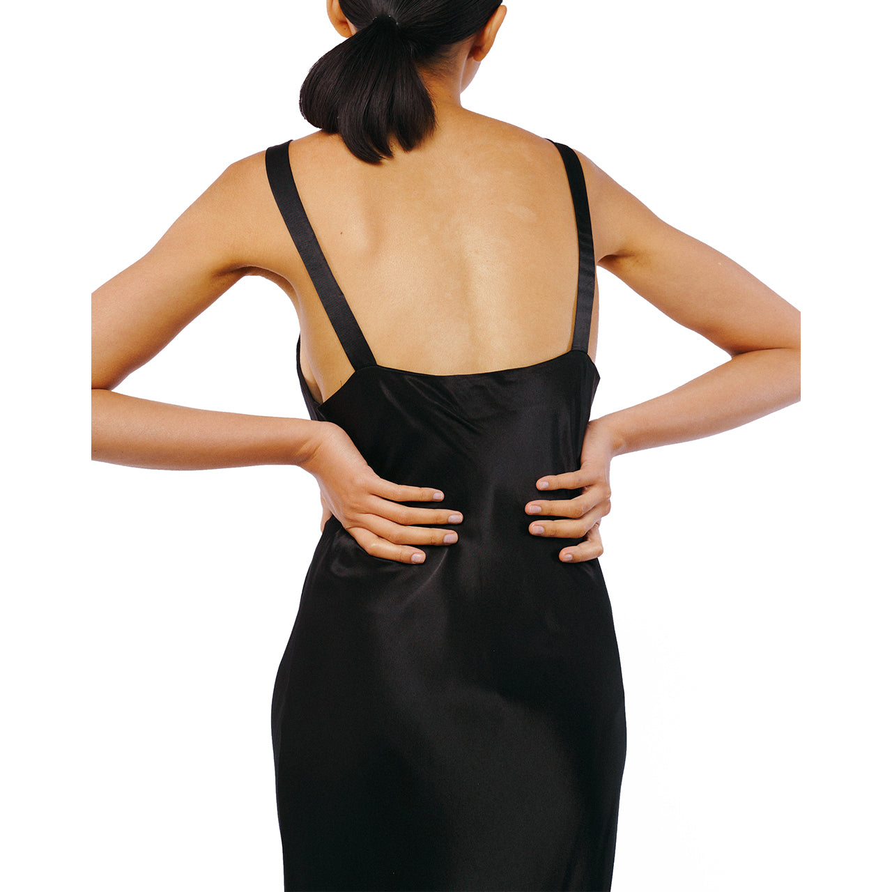  Ciebon Analise Bias Maxi Tank Dress - Black - Bonton