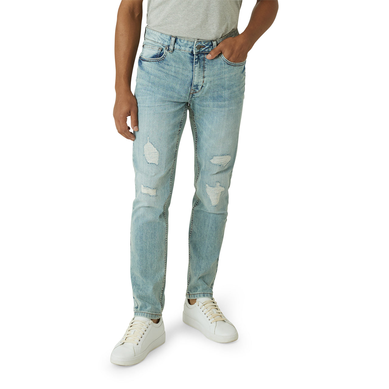  DKNY Mercer Destructed Jean - Steel Gray - Bonton