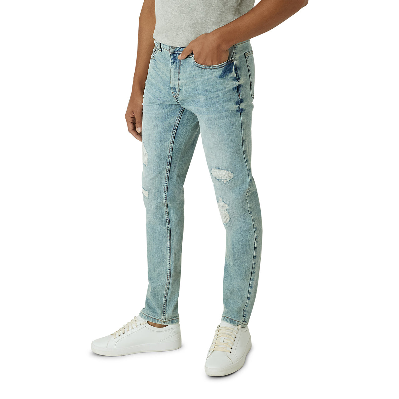  DKNY Mercer Destructed Jean - Steel Gray - Bonton