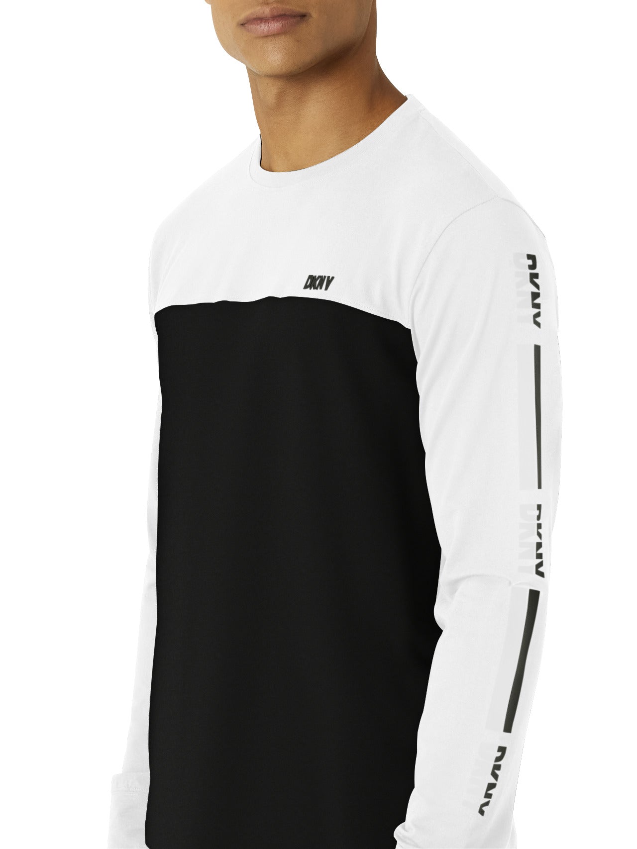  DKNY Logic Long Sleeve Tee - White - Bonton