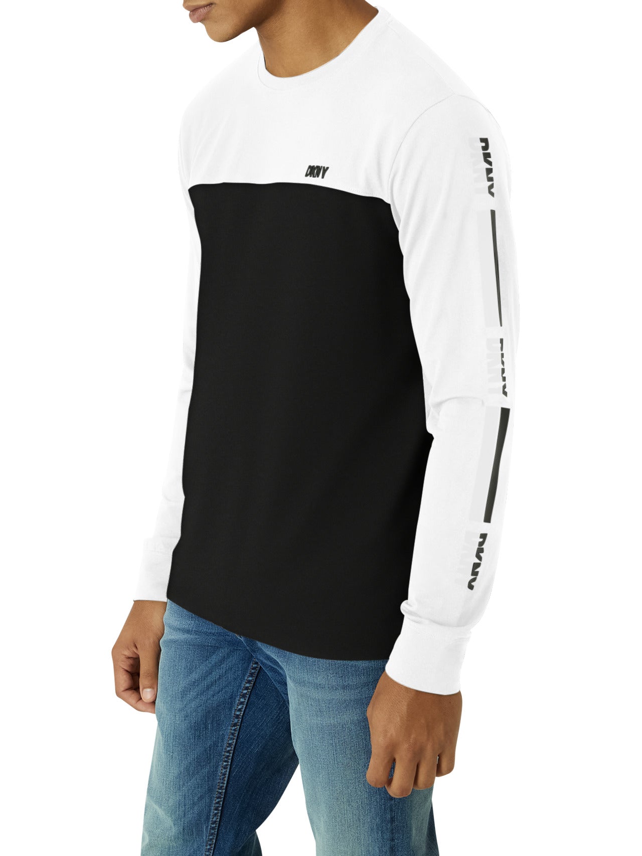  DKNY Logic Long Sleeve Tee - White - Bonton