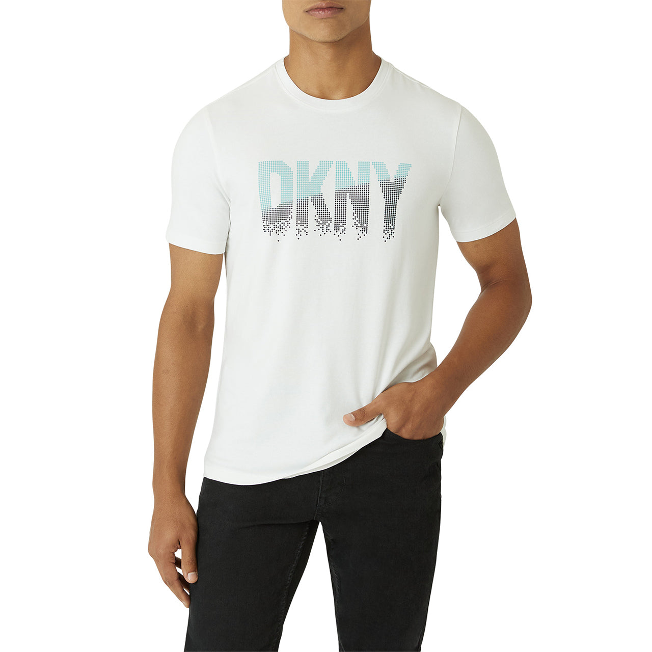  DKNY Logic Short Sleeve Tee - White - Bonton