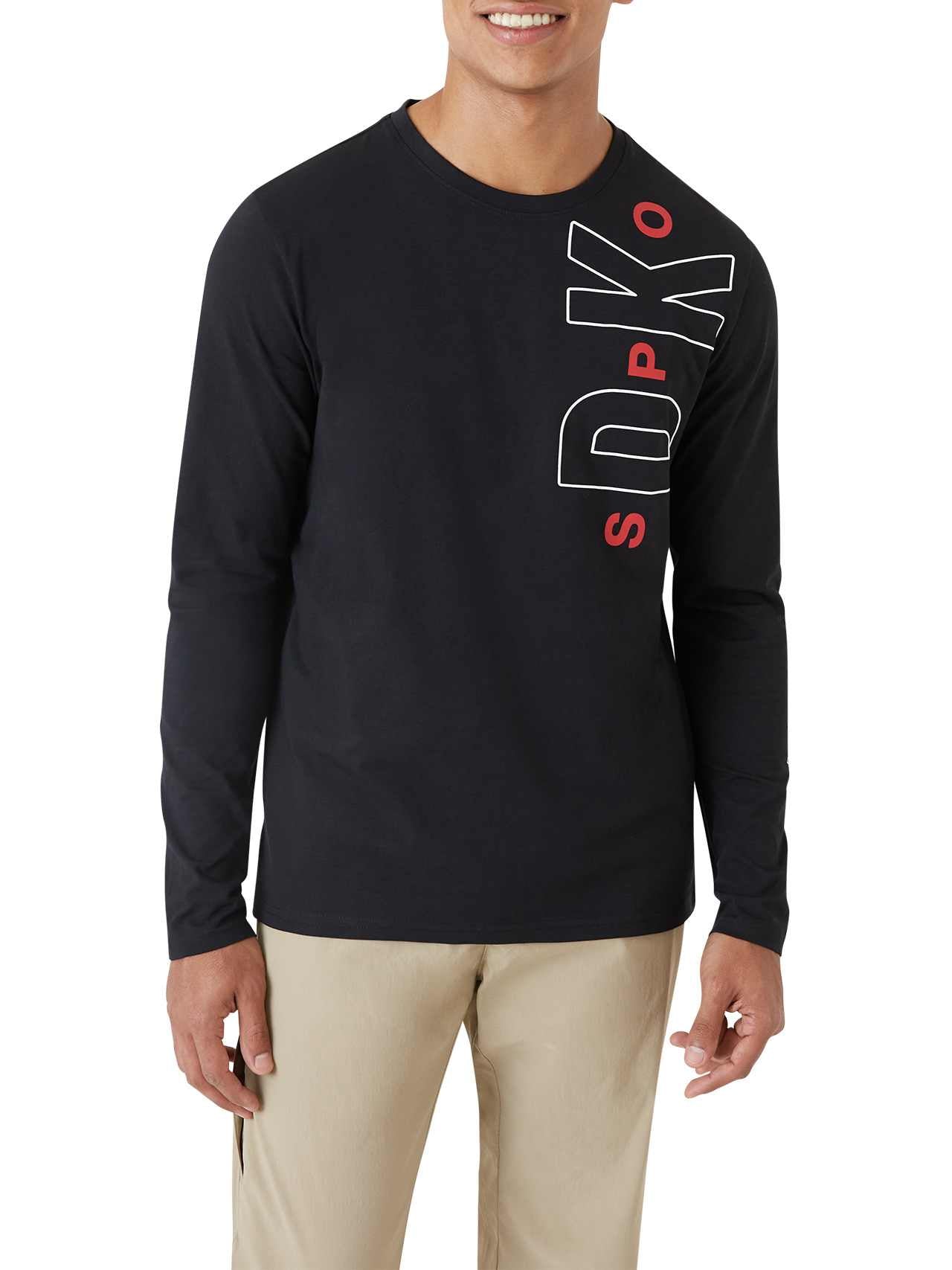  DKNY Sweep Long Sleeve Tee - White - Bonton