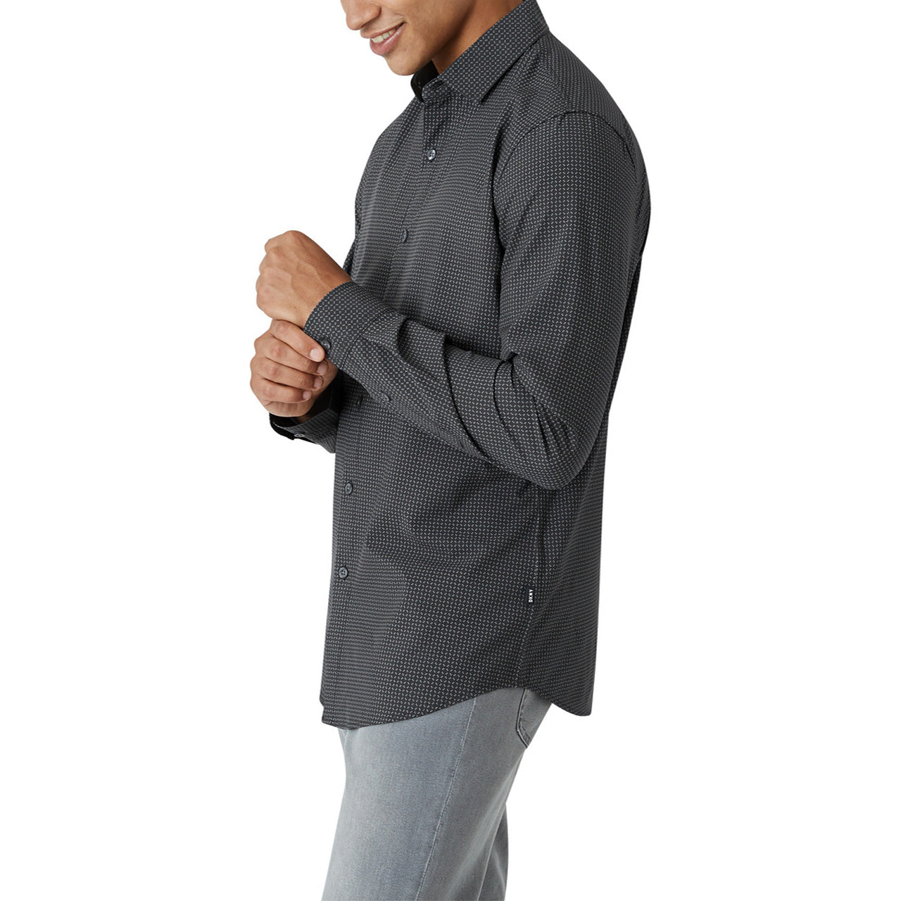  DKNY Walden Button Front Long Sleeve Shirt - Wine - Bonton