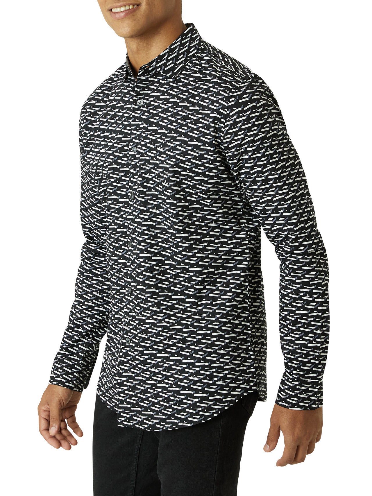 DKNY Burnett Woven ShirtÃ‚Â  - Black - Bonton
