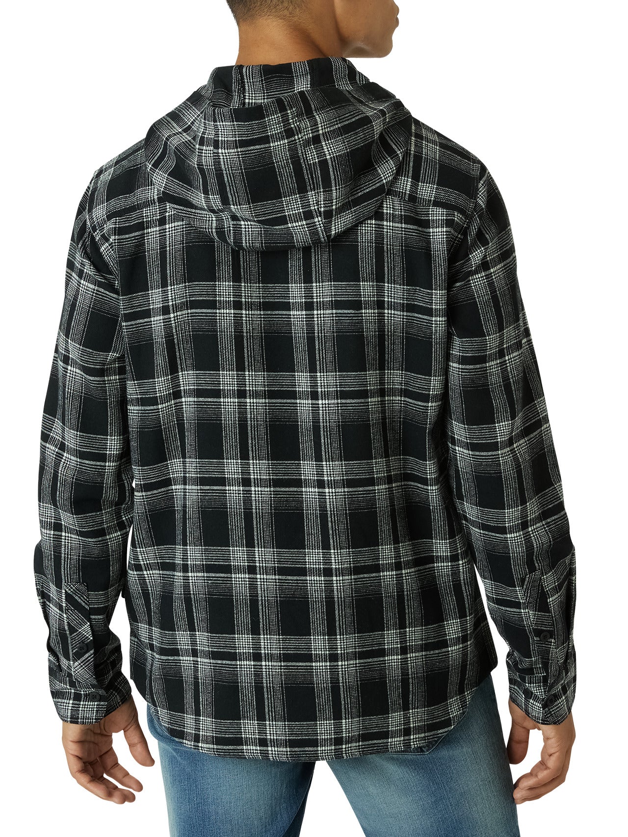  DKNY Klondike Hooded Flannel - Black - Bonton