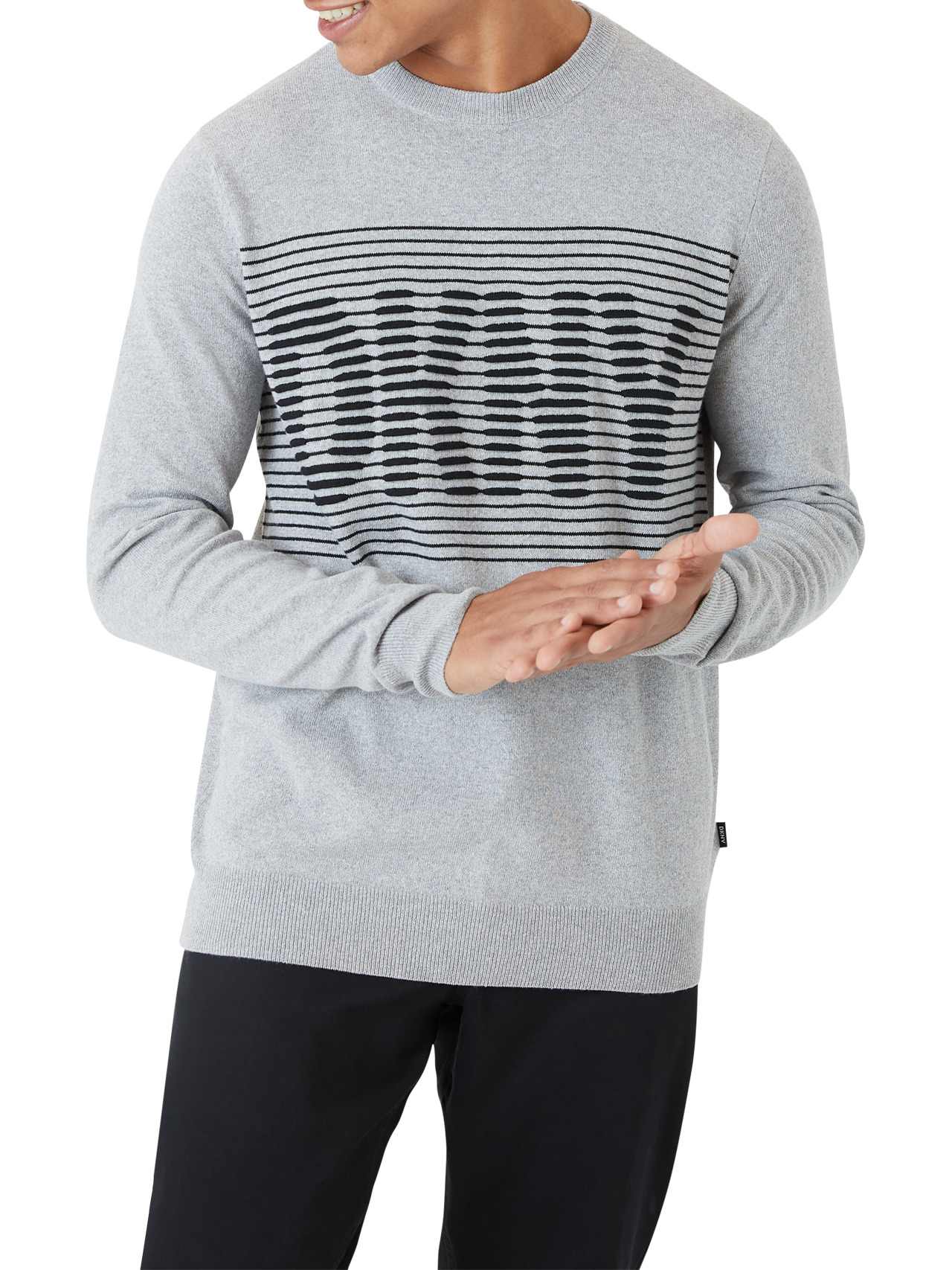  DKNY Lorimer Logo Sweater - Heather Grey - Bonton