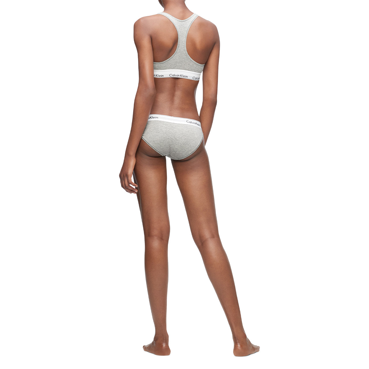  Calvin Klein Cotton Modern Unlined Bralette - Grey Heather - Bonton