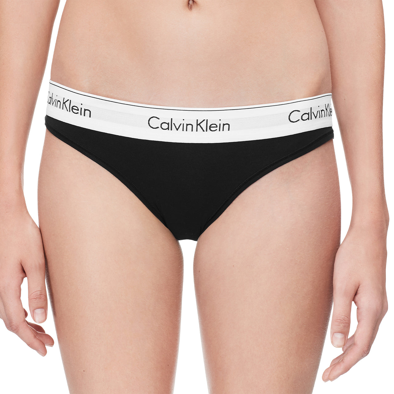  Calvin Klein Cotton Modern Stretch Bikini - Black - Bonton