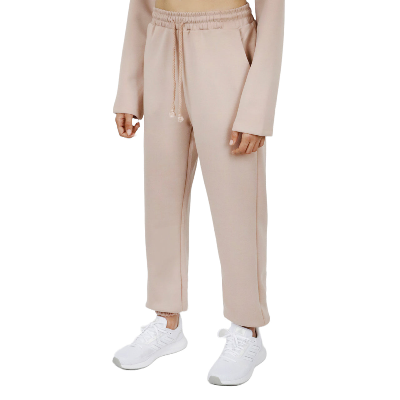  Cream & Rouge Drawstring Joggers - Black - Bonton