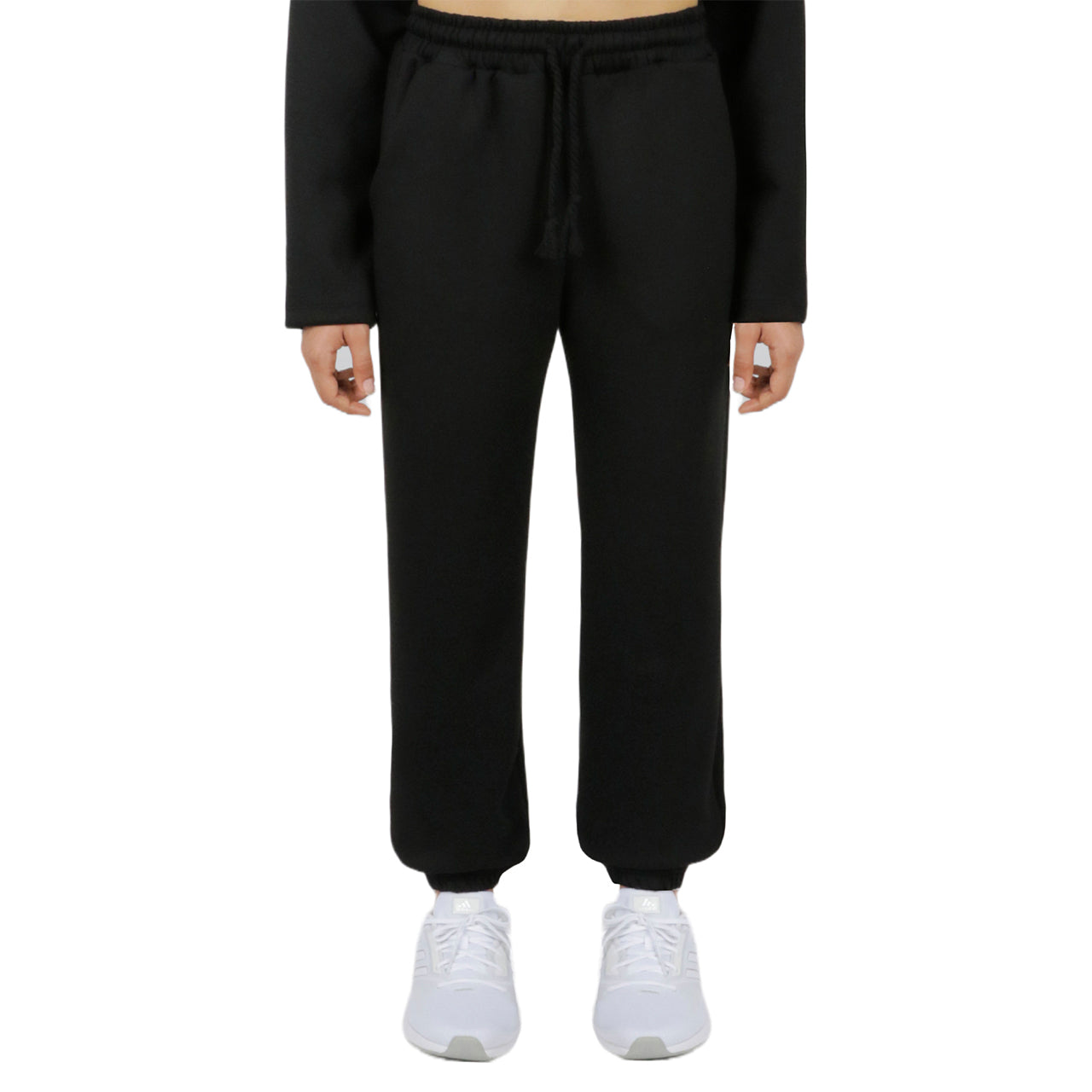  Cream & Rouge Drawstring Joggers - Black - Bonton