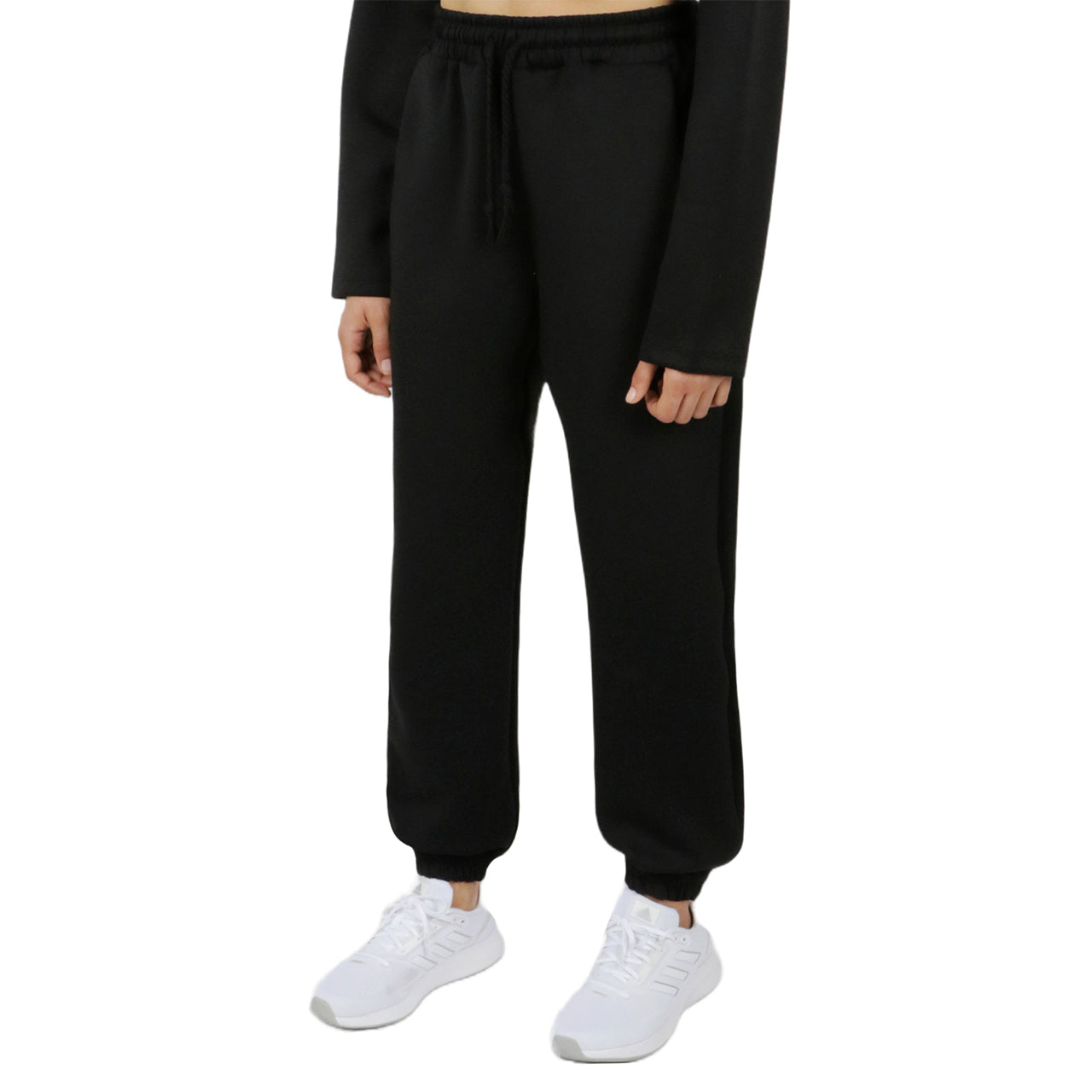  Cream & Rouge Drawstring Joggers - Black - Bonton