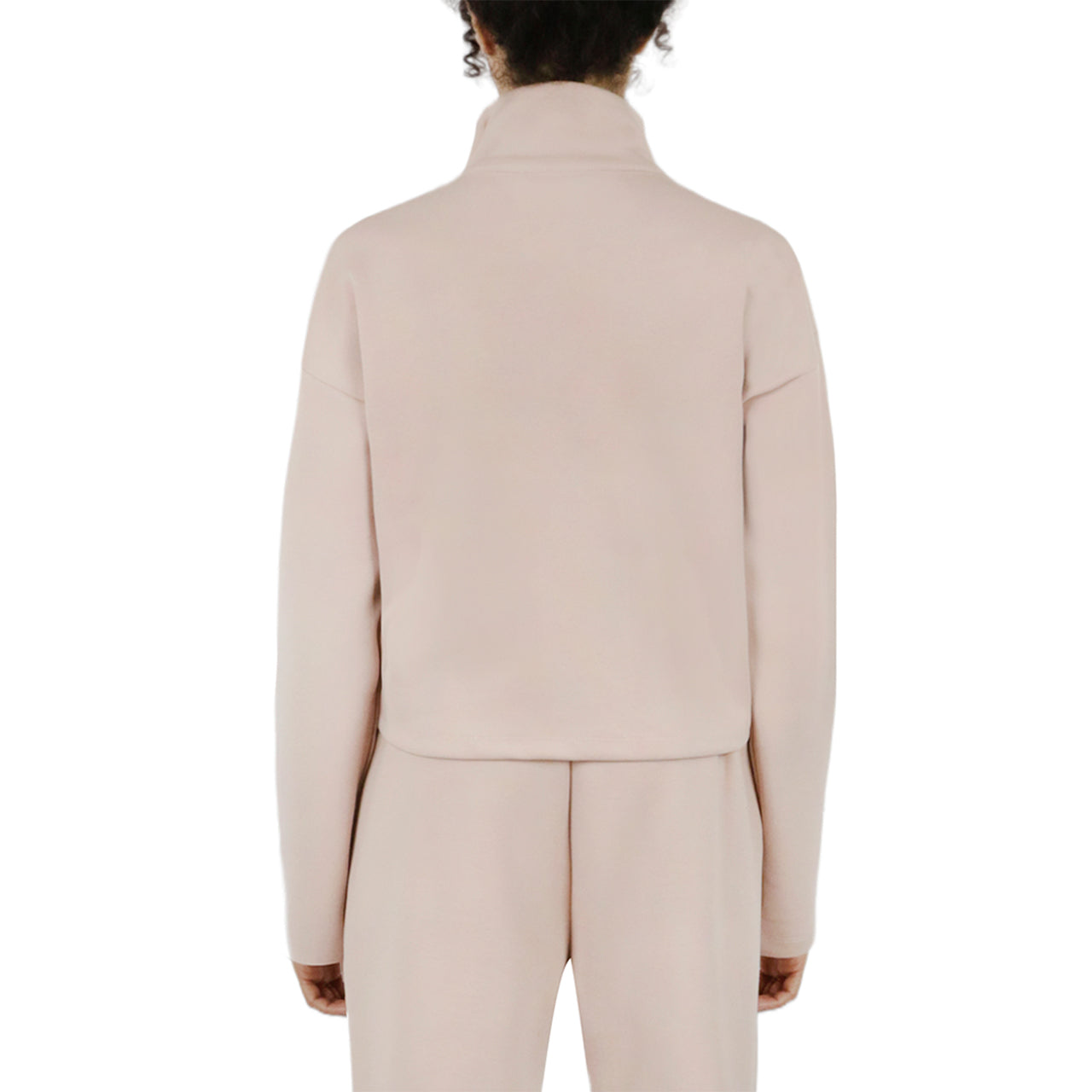  Cream & Rouge Button Front Sweatshirt - Beige - Bonton