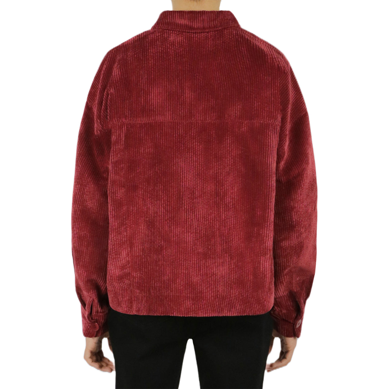  Cream & Rouge Velvet Corduroy Shacket - Boreaux - Bonton